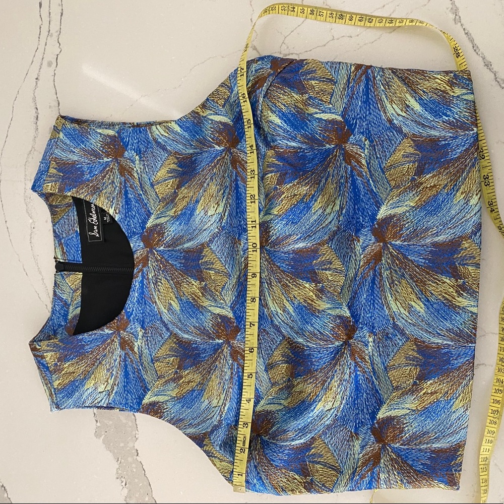 Sam Edelman Jacquard Zip Back Crop Top - Picture 5 of 6